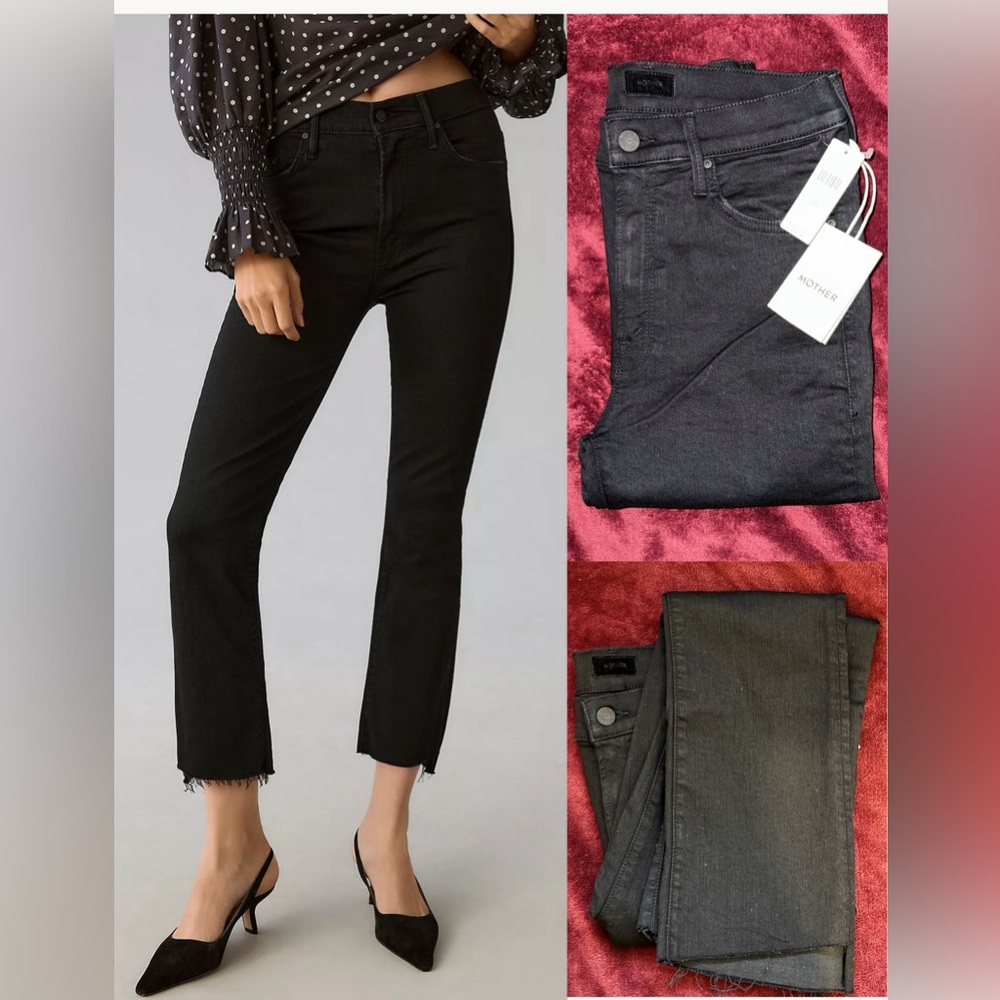 NWT MOTHER The Insider Mid-Rise Crop Step Fray Jeans Size 28 Color: NOT GUILTY